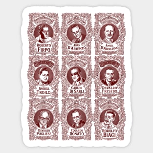 Tango Orchestra Leaders (in red) Sticker